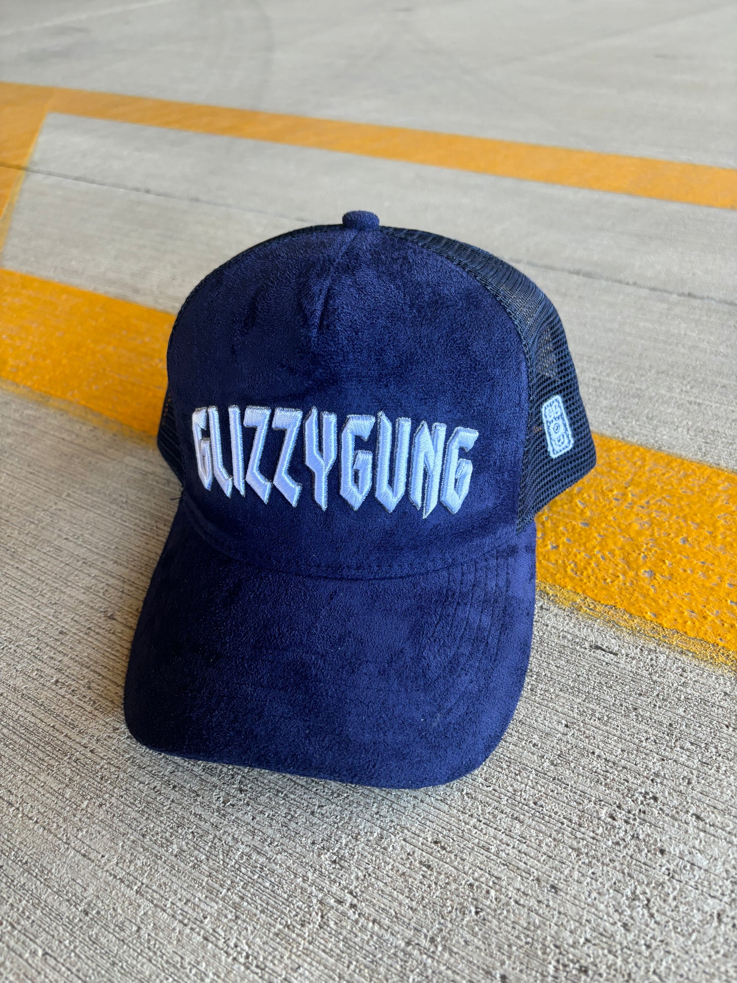 GG Suede Snapback (Navy)