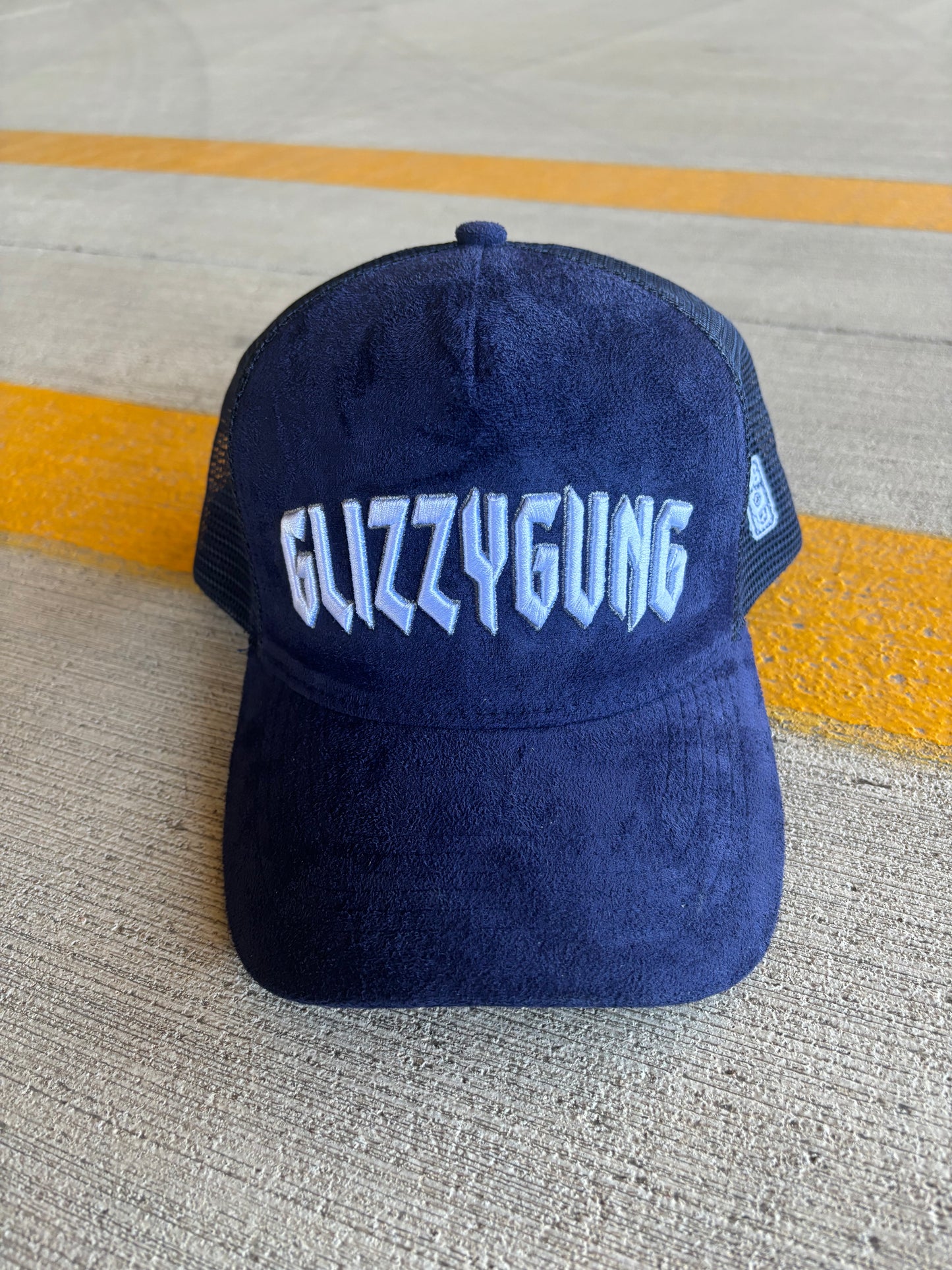 GG Suede Snapback (Navy)